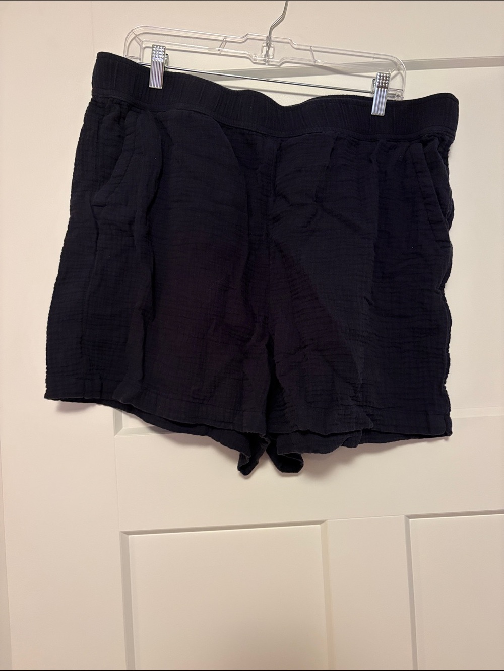 Navy lightweight cotton shorts